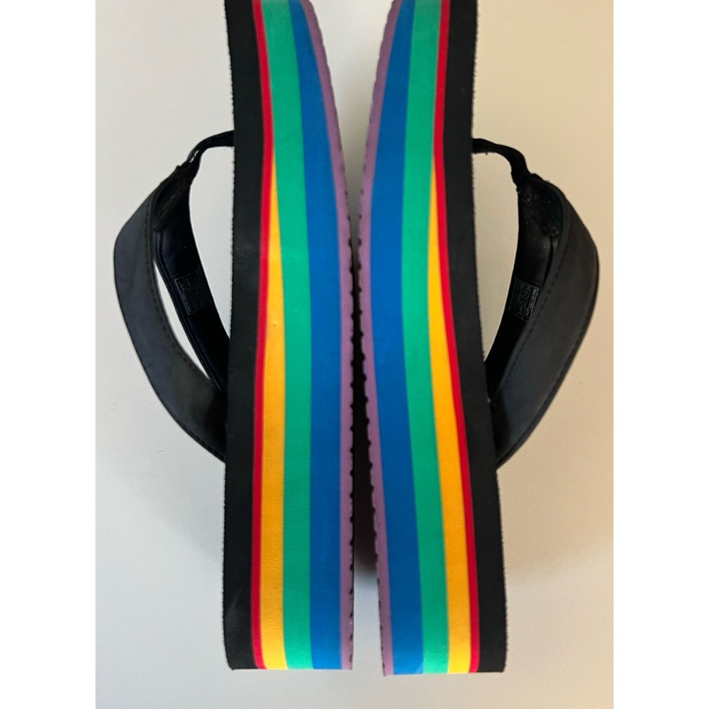 Sanuk Rainbow Yoga Mat Platform Flip Flop Sandals 8 - Picture 5 of 11